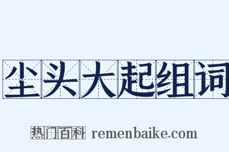 尘头大起组词是什么意思的图片